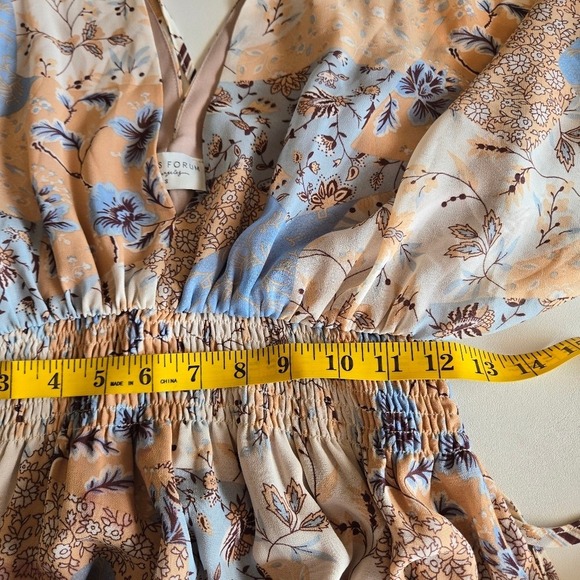 Dress Forum Floral Patchwork Boho Maxi Dress Size S Flowy Romantic Fall Festival - Picture 10 of 15